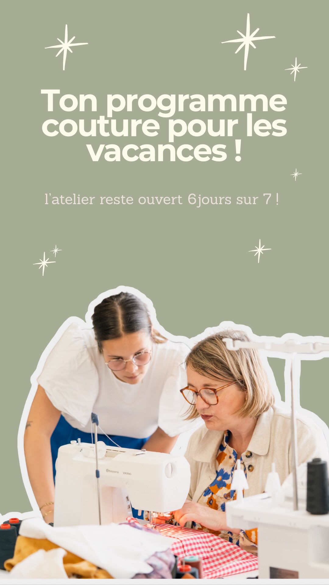 Tu as peur de t’ennuyer pendant les vacances d’hiver… et tu es sur Bordeaux ? 
Viens mettre un peu de pep’s dans ta semaine avec un moment couture à l’atelier Rue des nuages ✨

Que tu débutes, que tu sois déjà accro à la machine ou que tu aies juste envie de créer quelque chose de tes mains, on est là pour t’accompagner 😉
Ici, l’inspiration est partout : beaux tissus d’habillement, patrons qui donnent envie de se lancer, mercerie indispensable, et un espace de travail lumineux, confortable et ultra convivial 🧵💛

Bref, le spot parfait pour coudre, apprendre, papoter… et repartir fier·e de ta création !

À bientôt à l’atelier !! 
#ruedesnuages #coursdecouturebordeaux #atelierdecouturebordeaux #merceriebordeaux