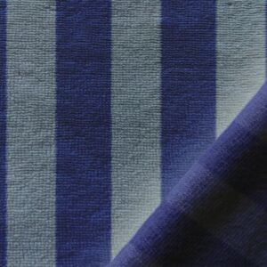 Micro éponge de bambou rayée baltique / indigo