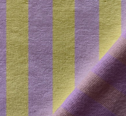 micro éponge rayée lemon lilas