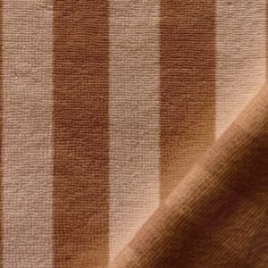 Micro éponge de bambou rayée skin / caramel