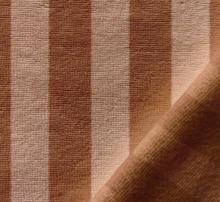 micro éponge rayée skin caramel