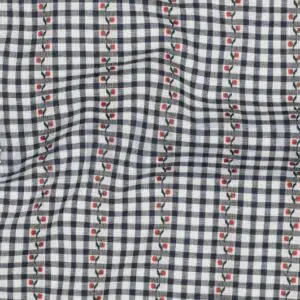 Coton jacquard fleurs