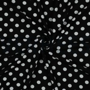 Viscose noire à pois