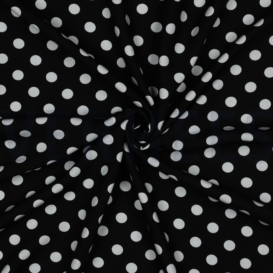 viscose noire à pois rue des nuages