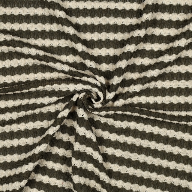 jacquard tricoté rayures kaki rue des nuages