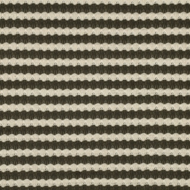 Jacquard tricoté rayures kaki – Image 4