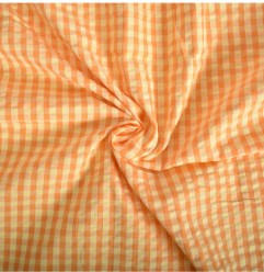 Seersucker carreaux lemon mangue