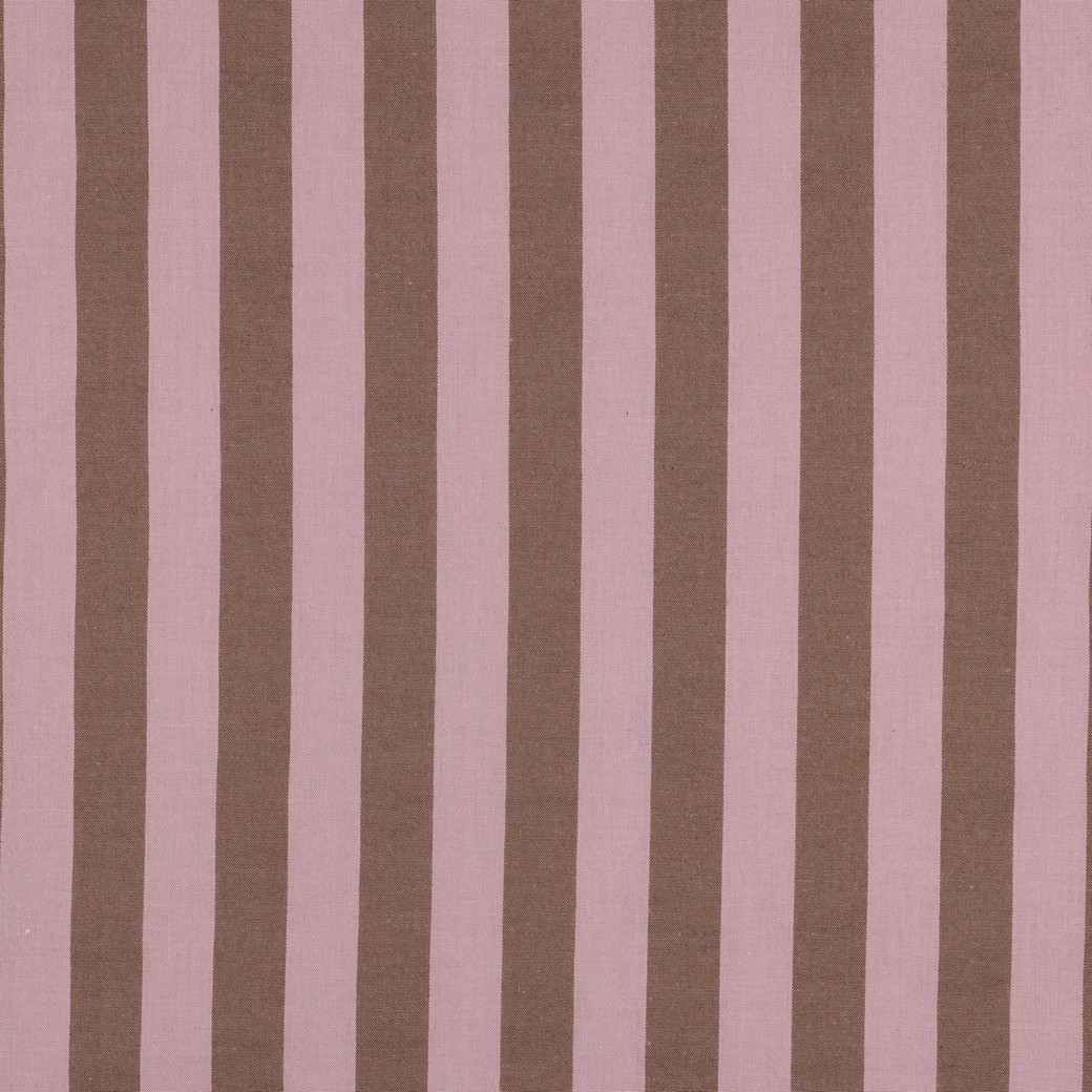Coton teint en fil rayures rose clair/marron – Image 3