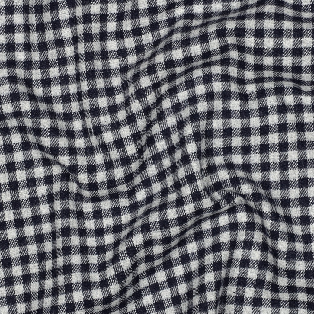 Flanelle de coton carreaux marine – Image 2