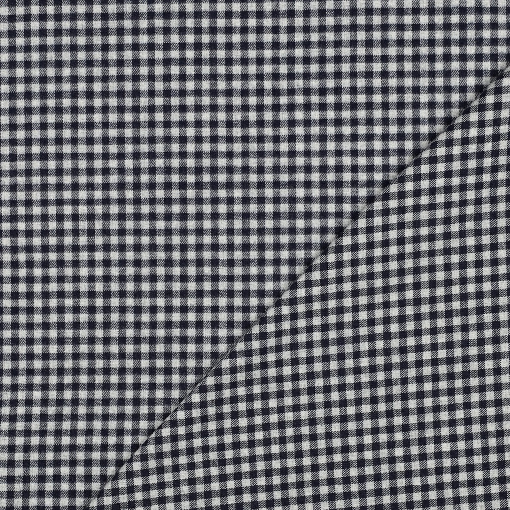 Flanelle de coton carreaux marine – Image 3