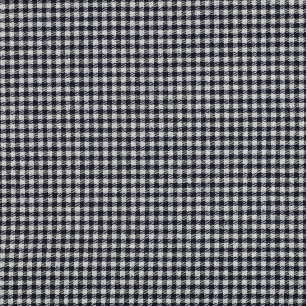 Flanelle de coton carreaux marine – Image 4