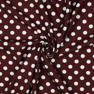 Viscose radiance pois bordeaux